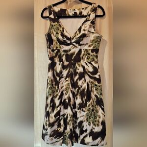 Banana Republic Multicolor Stretch Cotton Print Women's Dress